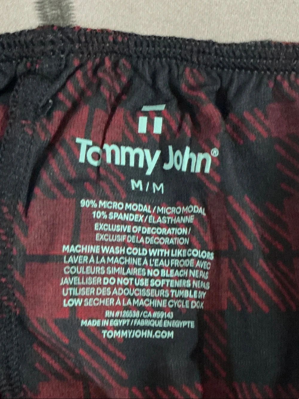 Tommy John Red and Blue Plaid Pj Pants